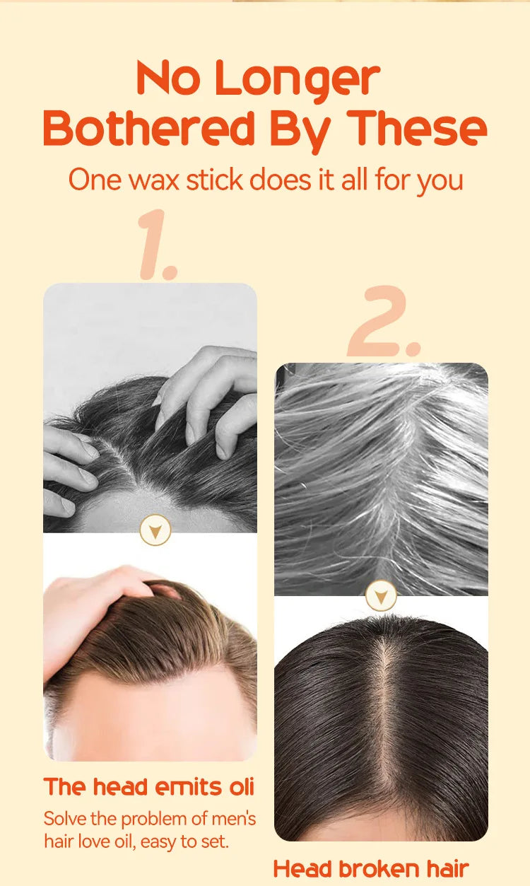20g cera para el cabello palo peine dientes crema para peinar el cabello Anti-Frizz para hombres mujeres niños borde rizado producto para peinar el cabello