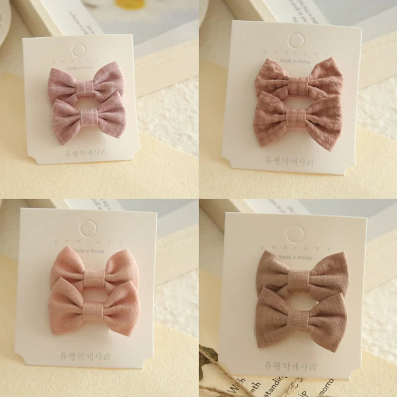 Pinzas para el pelo para niños, tocados hechos a mano, accesorios para el cabello de bebé, lazos de Clip de tela de cobertura completa para niñas