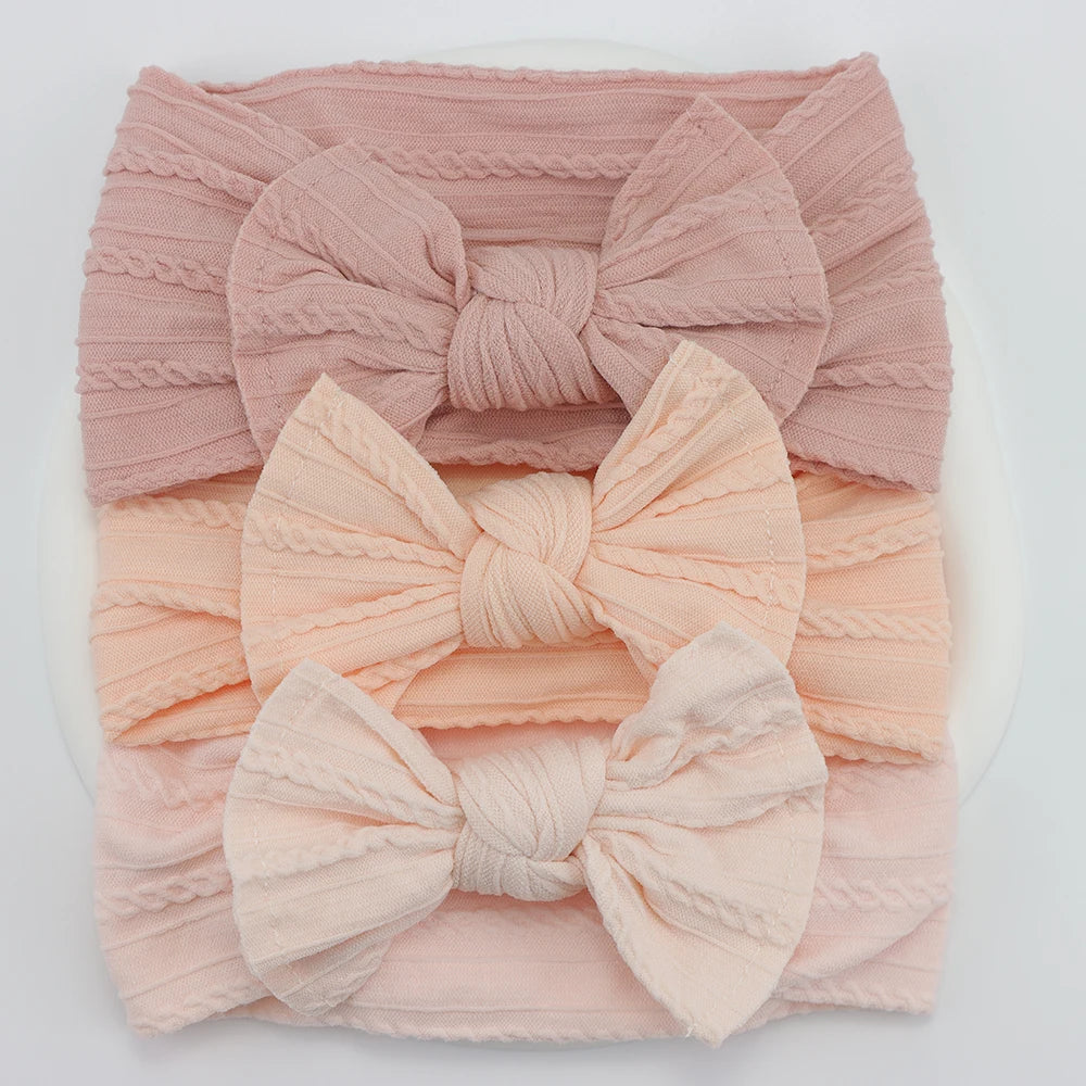 3 unids/set diademas para niña, lote de lazos, diadema para bebé, regalo para recién nacido, bandas elásticas para el cabello, turbante para niños, accesorios para el cabello infantil