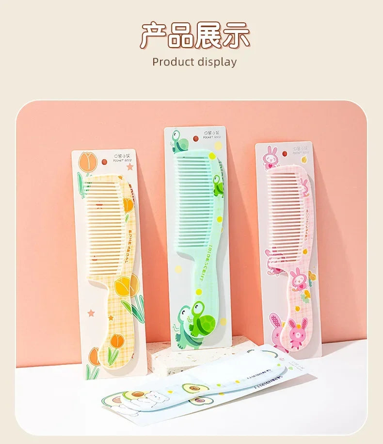 Cepillo de pelo portátil sin enredos para bebé, herramientas para el cuidado de la salud, peines para niños, lindo Conejo, oso, peine para niños, accesorios para niñas