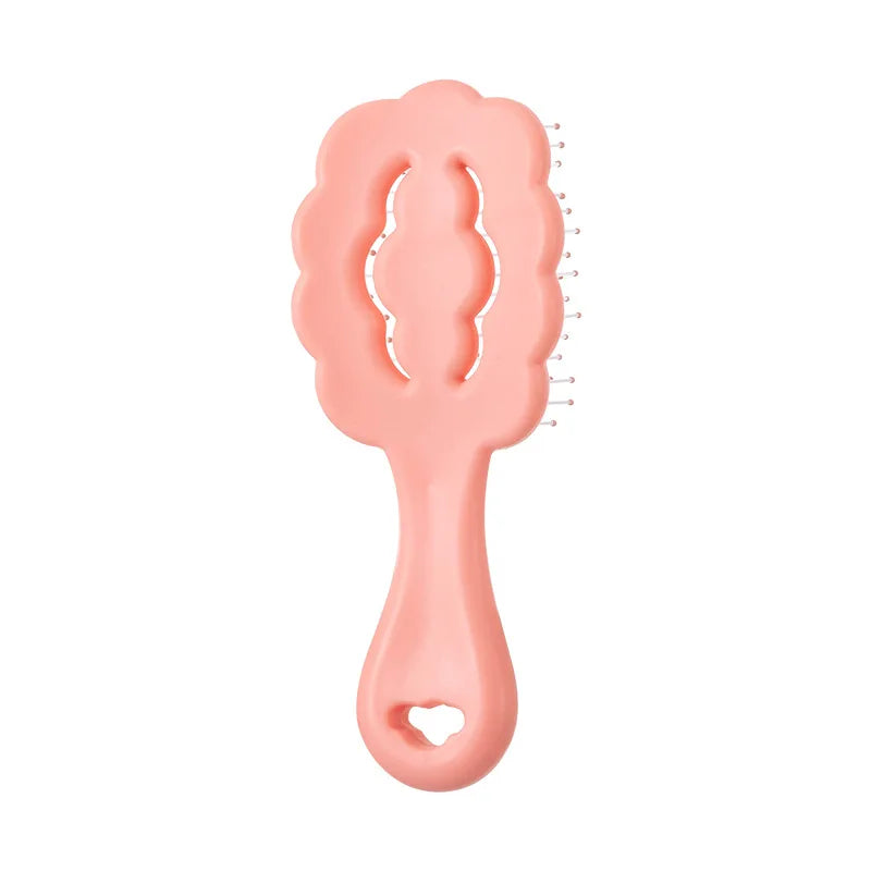 Mini cepillo de pelo portátil para niña, Color caramelo, masaje de dibujos animados, peine de pelo liso, forma de nube, peine de canalé, peine de peinado, 1 pieza