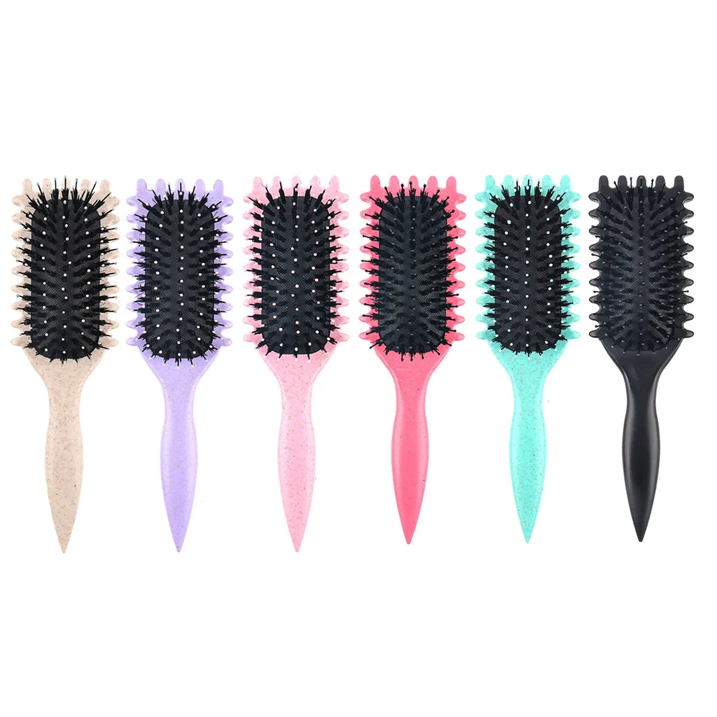 1 Uds. Cepillo de estilismo de definición de cabello rizado, cepillo de pelo para eliminación de arrugas, peine de pelo rizado húmedo enredado, herramienta de estilismo para cabello rizado