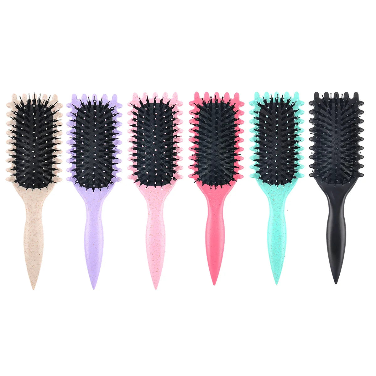 1 Uds. Cepillo de estilismo de definición de cabello rizado, cepillo de pelo para eliminación de arrugas, peine de pelo rizado húmedo enredado, herramienta de estilismo para cabello rizado
