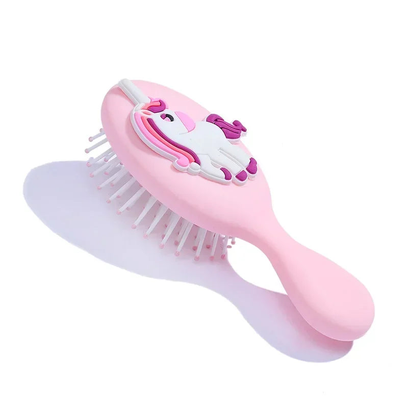 Peine de Color caramelo para niña y mujer, cepillo de masaje del cuero cabelludo, cepillo de desenredar rizado húmedo, cepillo de pelo rosa para bebé