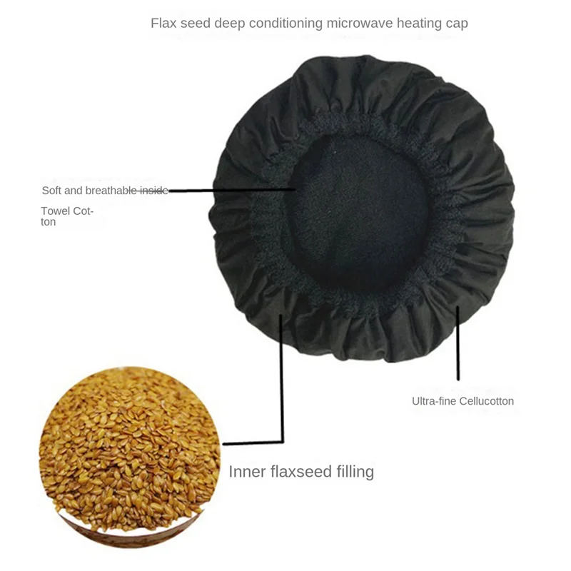 A08F-tapa para el cuidado de las semillas de lino, calefacción por microondas, tapa para cocinar al vapor, cuidado del cabello, tapa de aceite horneado, calefacción