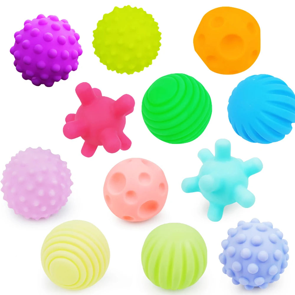 Juego de bolas múltiples texturizadas para niños, 6 piezas, juguete para desarrollar sentidos táctiles, pelota de mano táctil, pelota de entrenamiento, bolas suaves de masaje, regalos para niños