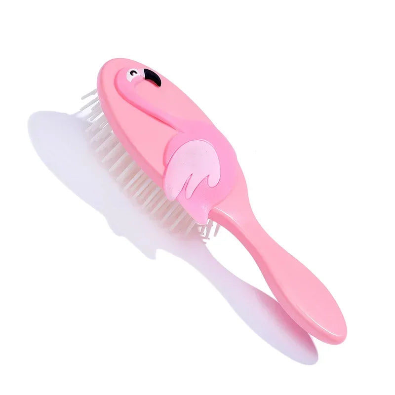 Peine de Color caramelo para niña y mujer, cepillo de masaje del cuero cabelludo, cepillo de desenredar rizado húmedo, cepillo de pelo rosa para bebé