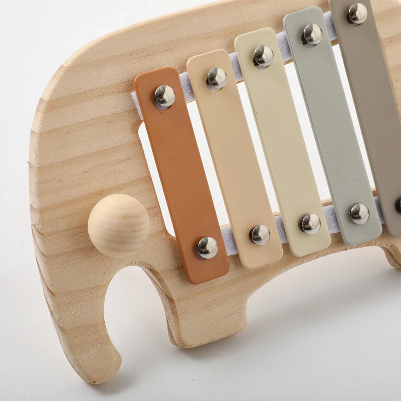 Juguete de madera Montessori, xilófono Multicolor, cuentas de campana, columna de tambor, instrumento Musical, juguete para chico, instrumento Musical educativo, regalo