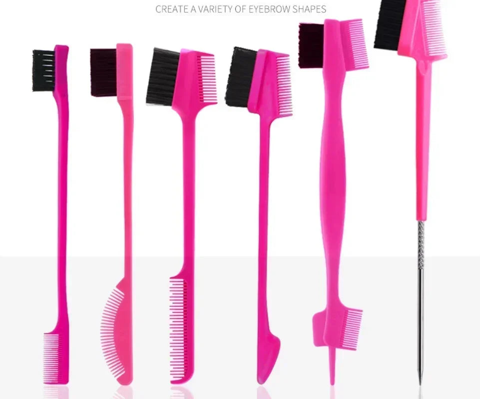Proveedor de peine de cepillo de borde, cepillo de Control de bordes 3 en 1 de doble cara para peluquería de bebé, cepillos de peine, herramientas de belleza