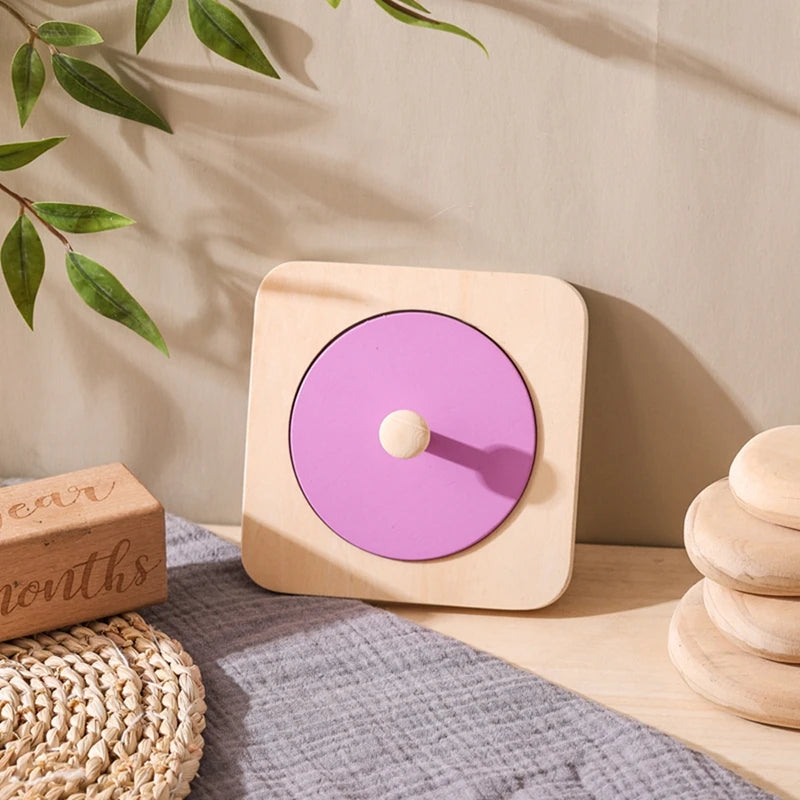 Rompecabezas de espejo Montessori para bebé, tablero ocupado, juguetes de madera, juguete sensorial educativo para edades tempranas, material didáctico preescolar