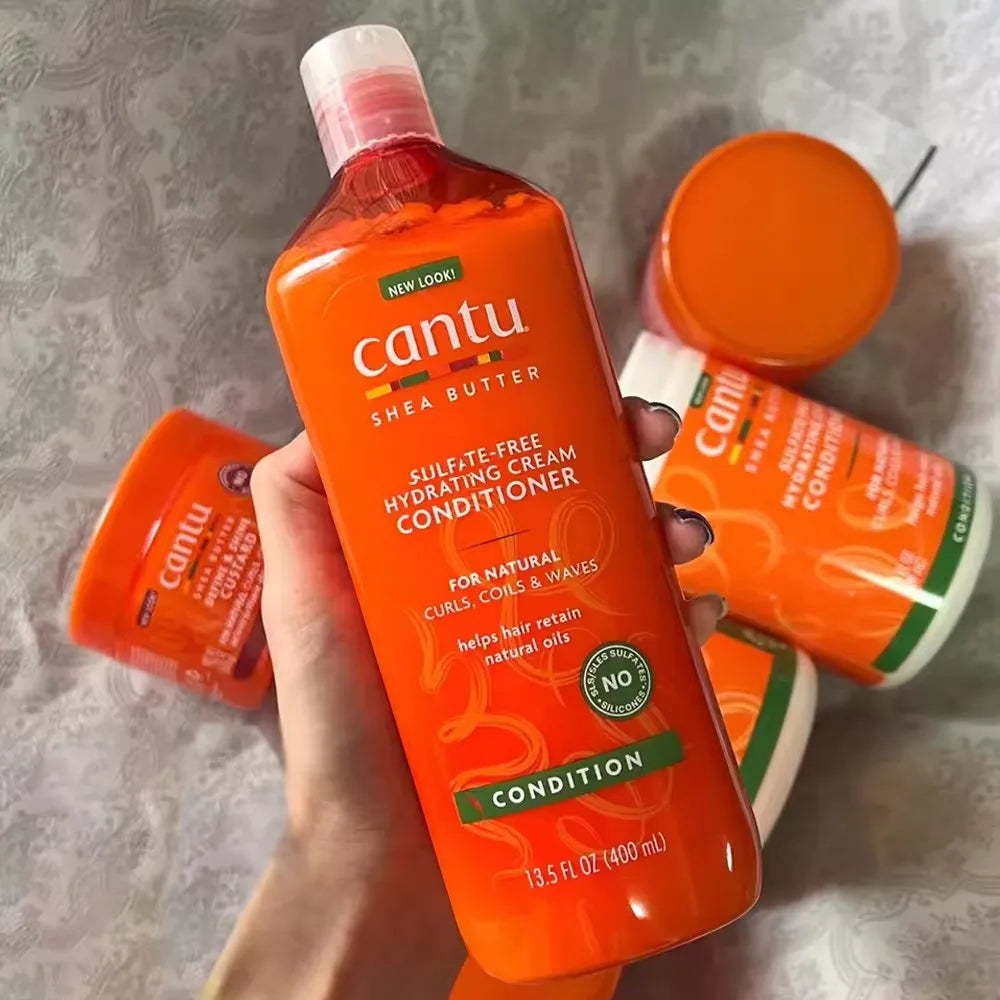 Cantu Edge Control StayGel Champú Acondicionador crema rizadora de Coco para rizos naturales ondas con mantequilla de karité hidratante