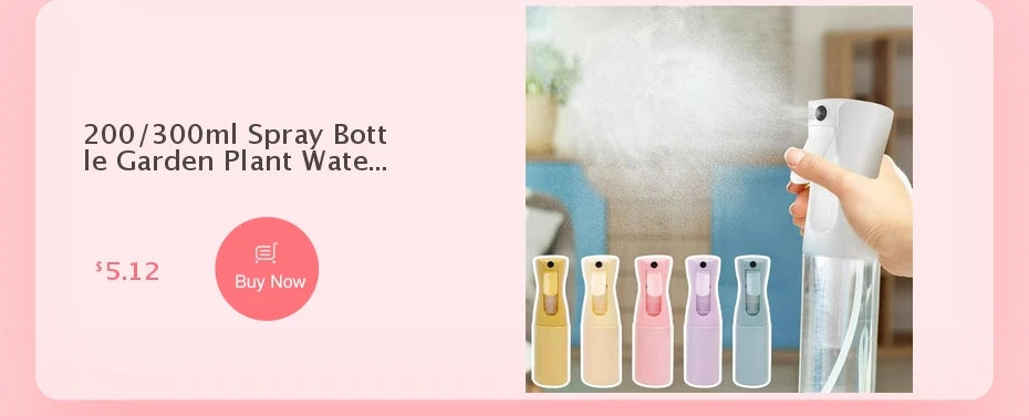 Botella pulverizadora de 200/300ml, lata de agua para plantas de jardín, pulverizador de niebla continuo recargable, herramienta de salón de peluquería de plástico, colores dulces