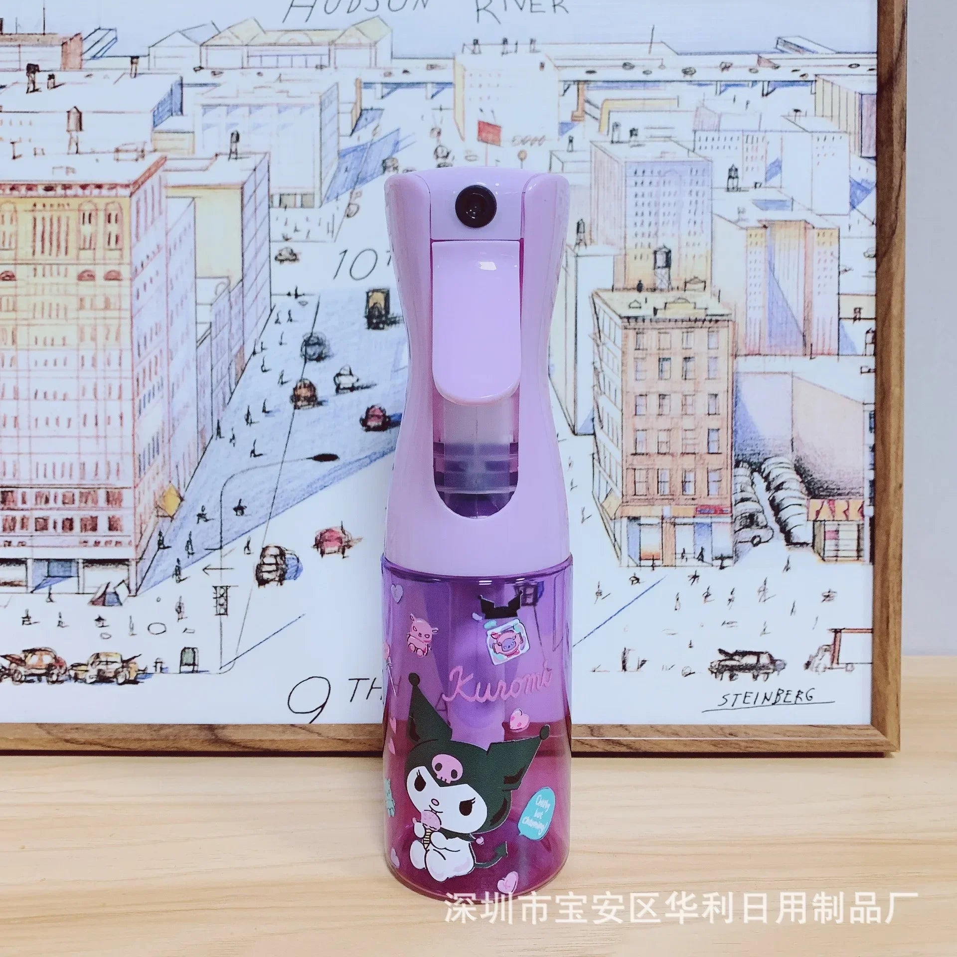 Botella pulverizadora de dibujos animados de Hello Kitty Sanrio, 200ml, bonita melodía Kuromi, gran capacidad, alta presión, pulverizador de hidratación continua, Juguetes