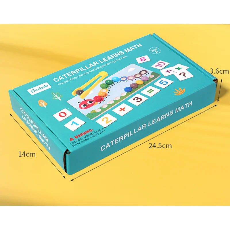 Accesorios de matemáticas Montessori para bebé, rompecabezas de emparejamiento cognitivo Digital, perla ingeniosa, juguetes de acción fina para niños