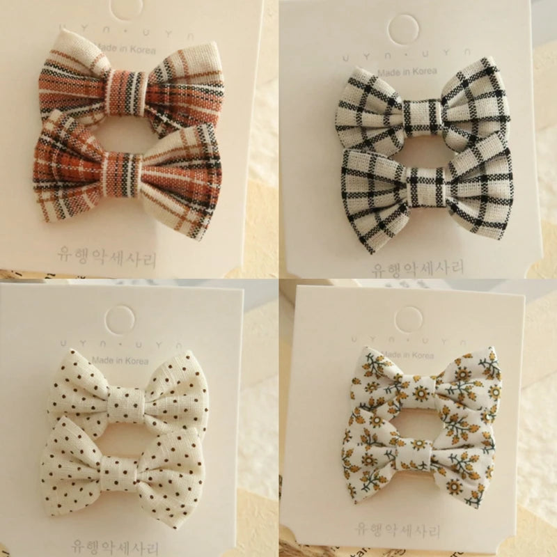 Pinzas para el pelo para niños, tocados hechos a mano, accesorios para el cabello de bebé, lazos de Clip de tela de cobertura completa para niñas