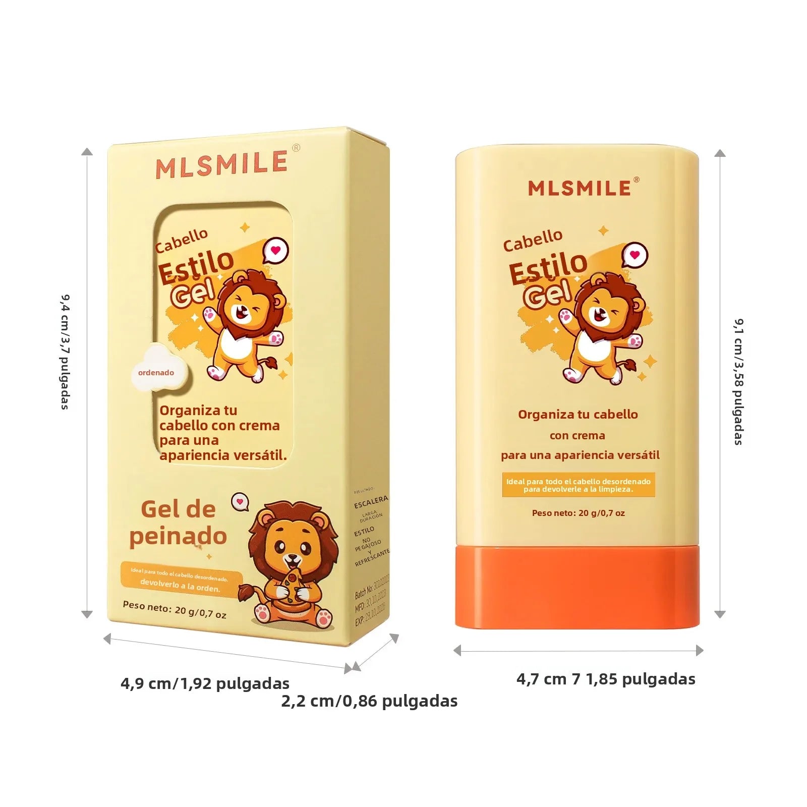 20g cera para el cabello palo peine dientes crema para peinar el cabello Anti-Frizz para hombres mujeres niños borde rizado producto para peinar el cabello