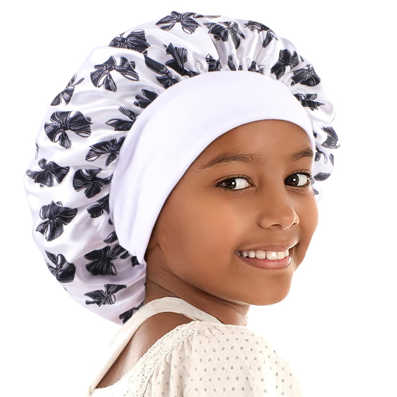 Gorro de dormir con estampado para niños, turbante africano para el cuidado del cabello, gorro para dormir, gorro de ducha para niños y niñas, gorro para dormir de noche