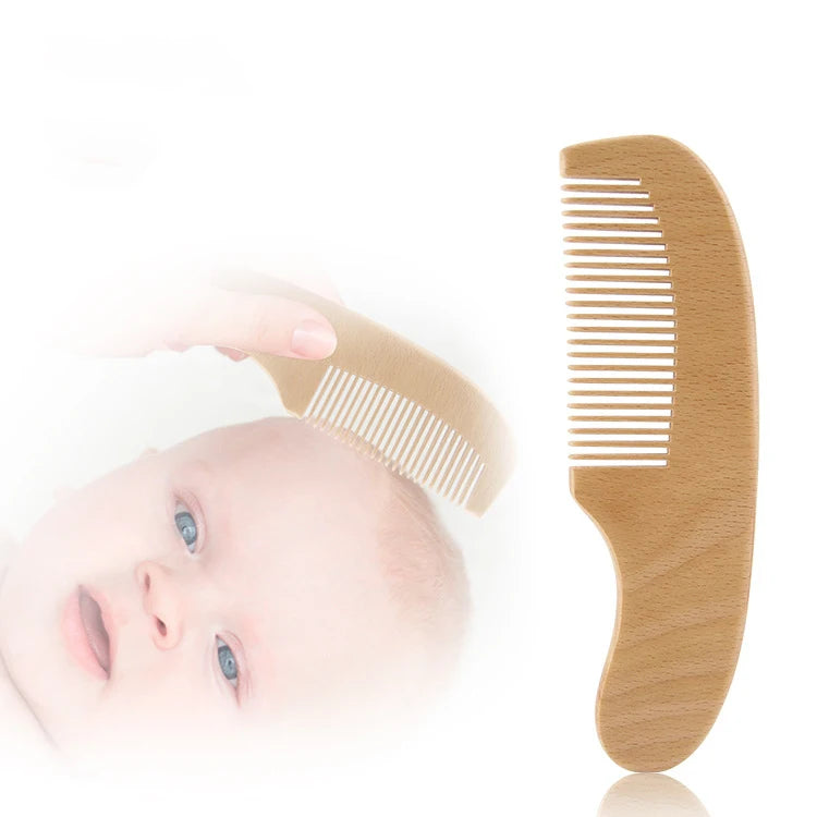 Cepillo de madera personalizado para bebé, peine de lana con nombre personalizado para bebé, cepillo para el pelo para recién nacido, masajeador de cabeza infantil, cepillo de baño, peine para niños