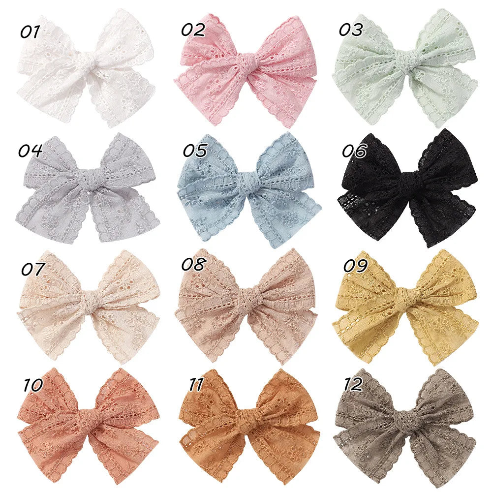 2 unids/set de pinzas para el cabello de bebé para niñas, lazos para el cabello de encaje de algodón, pasador para niños, horquillas completamente envueltas, horquillas para niños pequeños, accesorios para el cabello