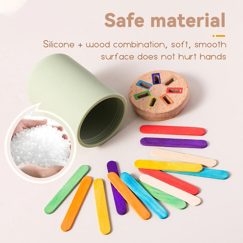 Juguetes Montessori para bebés, juguetes educativos de silicona, juguetes cognitivos, cubo a juego de colores, juguetes para niños pequeños, juego con sensores, juegos para bebés de 2 años