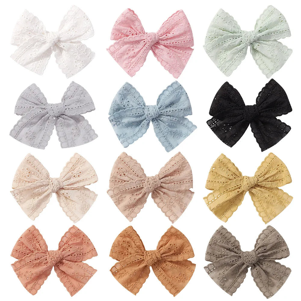 2 unids/set de pinzas para el cabello de bebé para niñas, lazos para el cabello de encaje de algodón, pasador para niños, horquillas completamente envueltas, horquillas para niños pequeños, accesorios para el cabello
