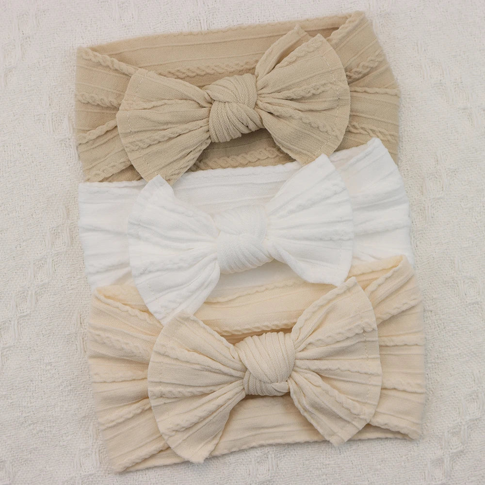 3 unids/set diademas para niña, lote de lazos, diadema para bebé, regalo para recién nacido, bandas elásticas para el cabello, turbante para niños, accesorios para el cabello infantil