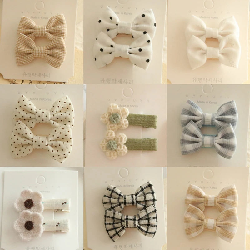 Pinzas para el pelo para niños, tocados hechos a mano, accesorios para el cabello de bebé, lazos de Clip de tela de cobertura completa para niñas