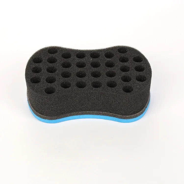 Cepillo de esponja para peinado de cabello rizado, cepillos de esponja de doble cara, trenza lateral con múltiples agujeros, cepillo de pelo ondulado