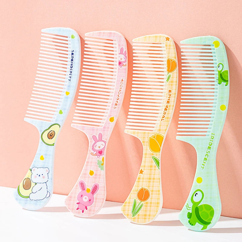 Cepillo de pelo portátil sin enredos para bebé, herramientas para el cuidado de la salud, peines para niños, lindo Conejo, oso, peine para niños, accesorios para niñas