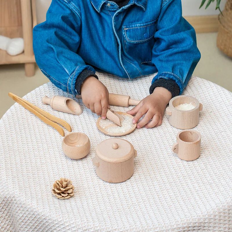 Juego de rompecabezas de iluminación sensorial Montessori, juego de té de cocina simulado, experiencia familiar, educación infantil, juguetes de madera