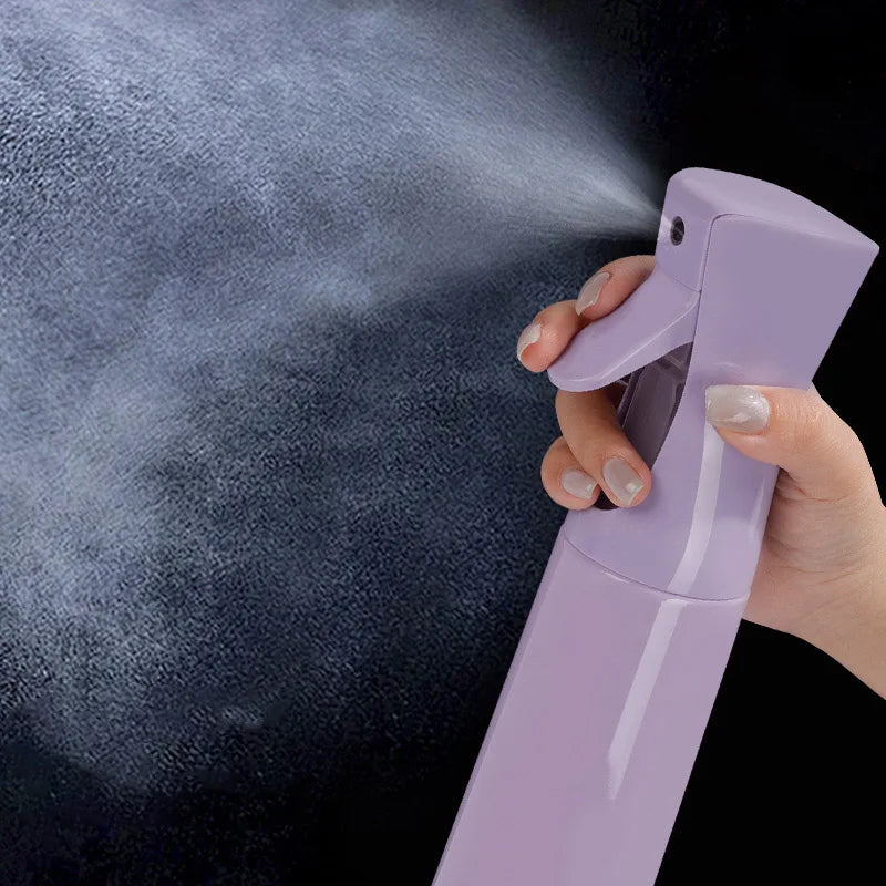 Botella recargable con pulverizador continuo de 200/300/500ml para botella, producto para peinar el cabello rizado, planta, peluquero, botella pulverizadora de niebla fina