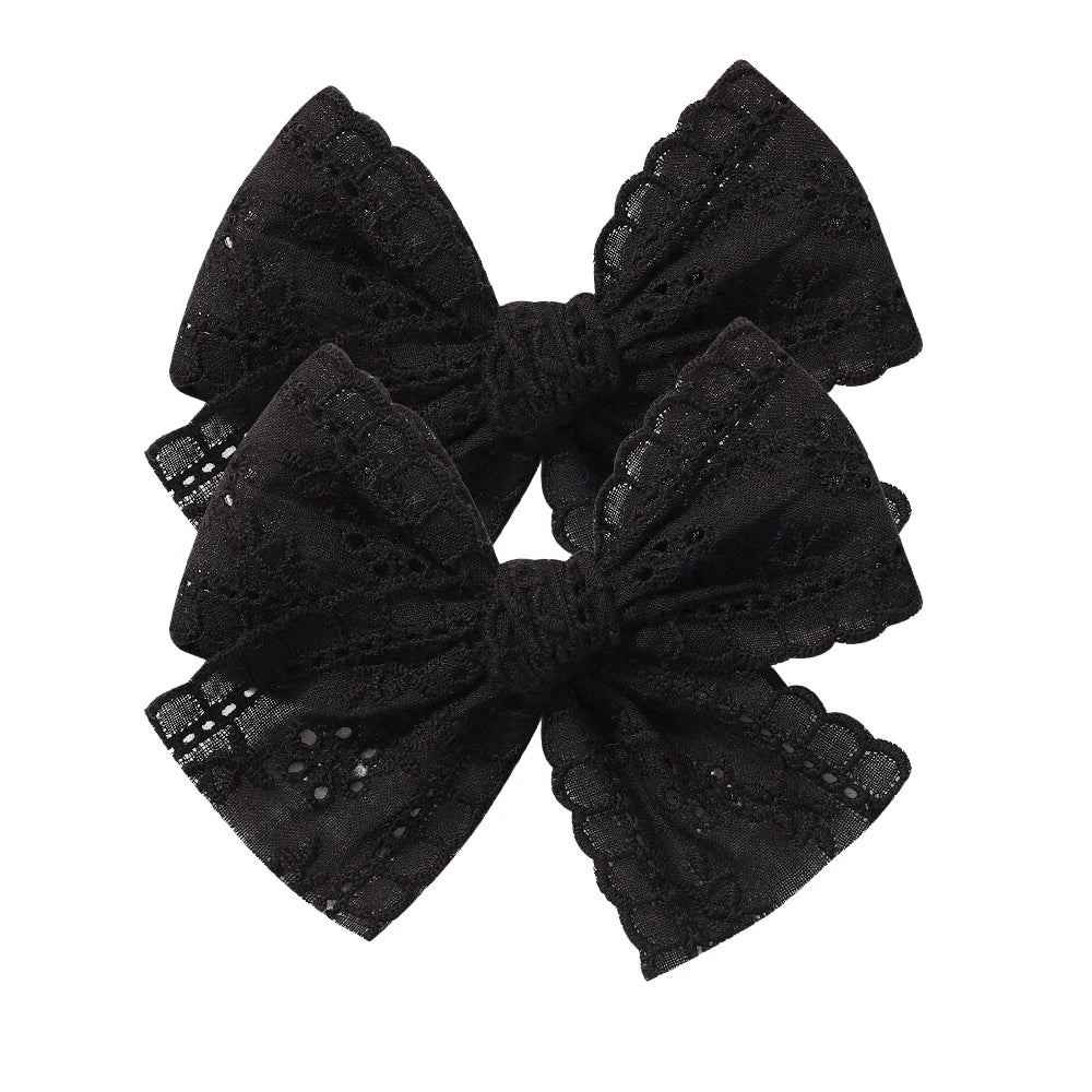 2 unids/set de pinzas para el cabello de bebé para niñas, lazos para el cabello de encaje de algodón, pasador para niños, horquillas completamente envueltas, horquillas para niños pequeños, accesorios para el cabello