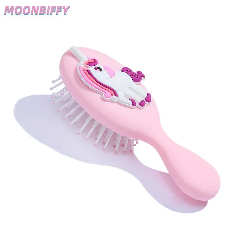 Peine de Color caramelo para niña y mujer, cepillo de masaje del cuero cabelludo, cepillo de desenredar rizado húmedo, cepillo de pelo rosa para bebé