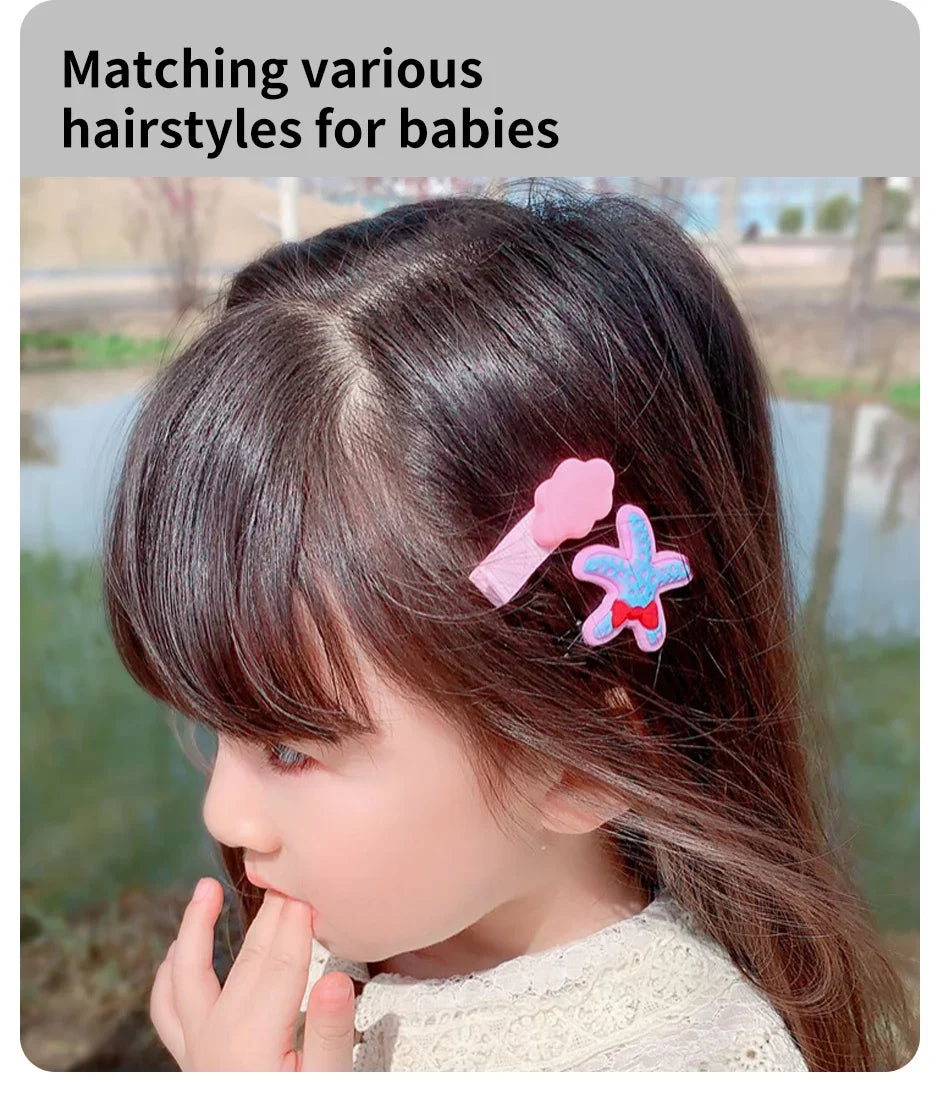 14-28-42-70 Uds. Conjunto de pinzas para el pelo de bebé de dibujos animados, pasadores de flores y frutas para niña, horquillas con flequillo, accesorios para el cabello para niños