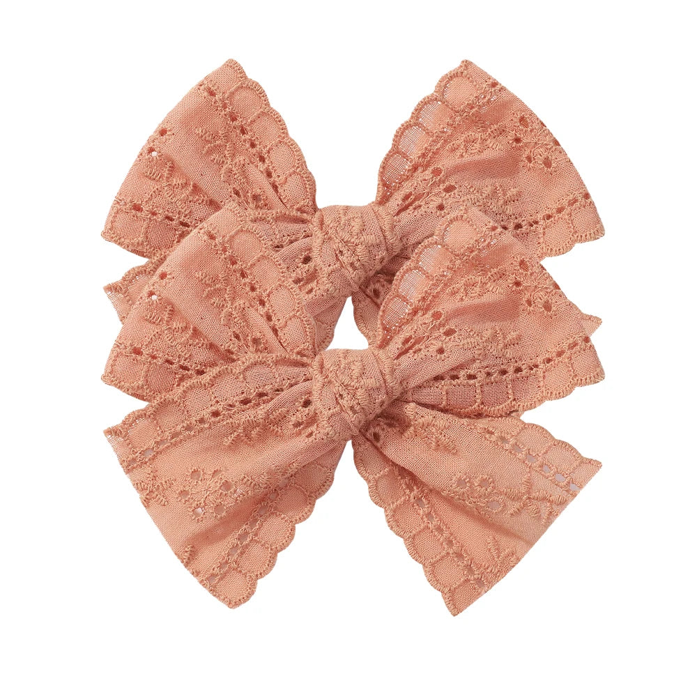 2 unids/set de pinzas para el cabello de bebé para niñas, lazos para el cabello de encaje de algodón, pasador para niños, horquillas completamente envueltas, horquillas para niños pequeños, accesorios para el cabello