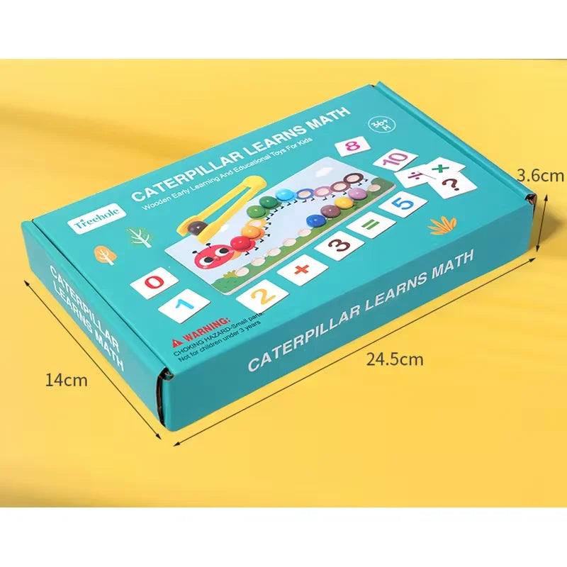 Accesorios de matemáticas Montessori para bebé, rompecabezas de emparejamiento cognitivo Digital, perla ingeniosa, juguetes de acción fina para niños