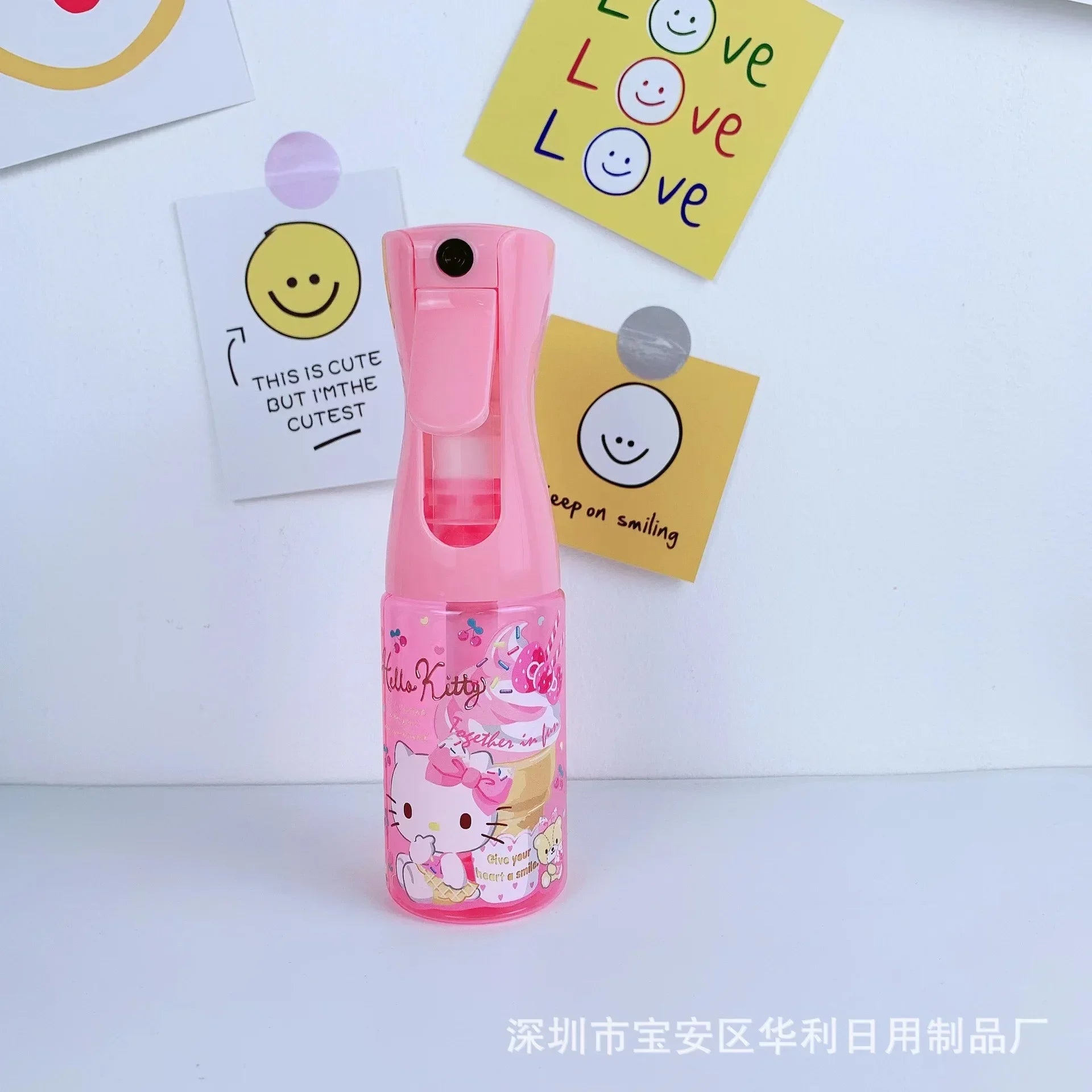 Botella pulverizadora de dibujos animados de Hello Kitty Sanrio, 200ml, bonita melodía Kuromi, gran capacidad, alta presión, pulverizador de hidratación continua, Juguetes