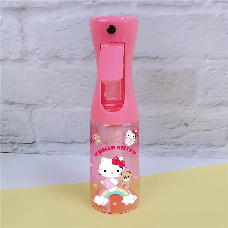 Botella pulverizadora de dibujos animados de Hello Kitty Sanrio, 200ml, bonita melodía Kuromi, gran capacidad, alta presión, pulverizador de hidratación continua, Juguetes