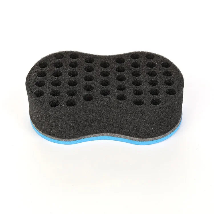 Cepillo de esponja para peinado de cabello rizado, cepillos de esponja de doble cara, trenza lateral con múltiples agujeros, cepillo de pelo ondulado