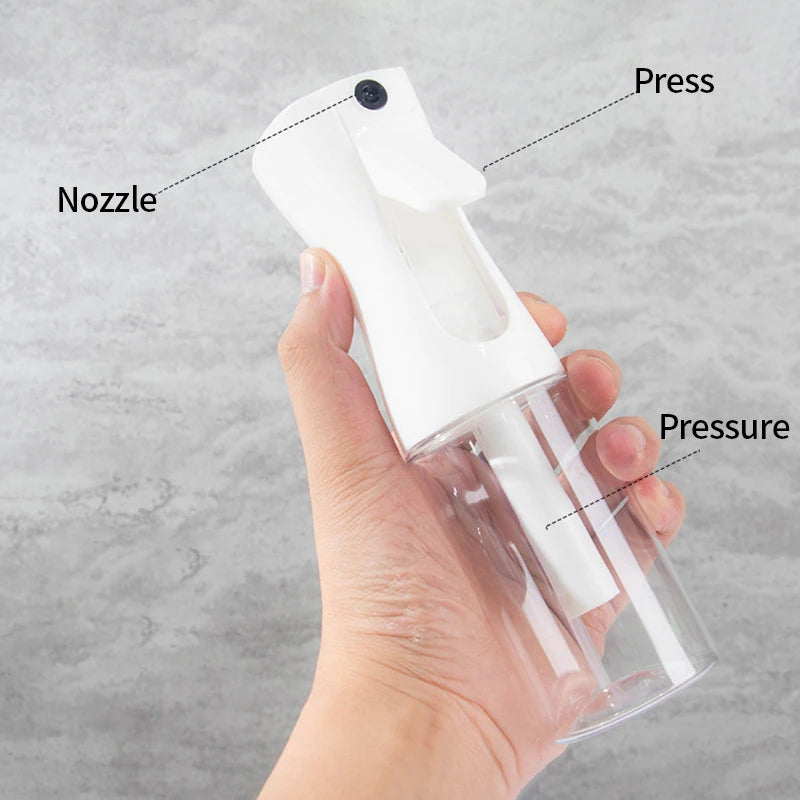 Botella pulverizadora de 200/300ml, lata de agua para plantas de jardín, pulverizador de niebla continuo recargable, herramienta de salón de peluquería de plástico, colores dulces