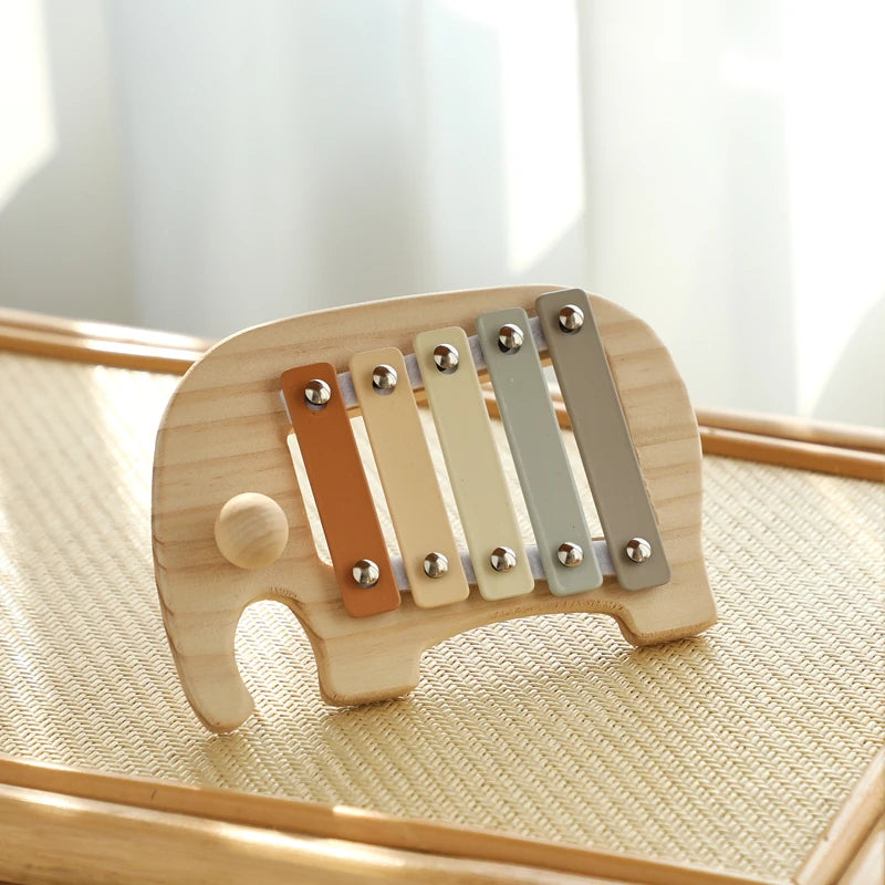 Juguete de madera Montessori, xilófono Multicolor, cuentas de campana, columna de tambor, instrumento Musical, juguete para chico, instrumento Musical educativo, regalo
