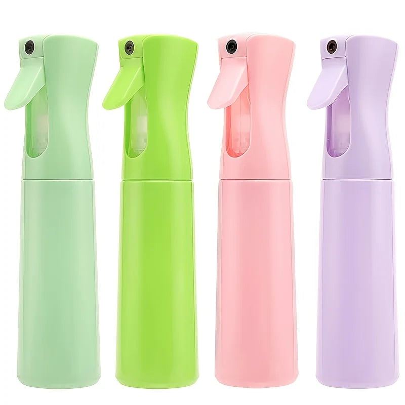 Botellas de pulverización de alta presión de 300ml, botellas recargables, regadera de niebla continua, pulverizadores de agua automáticos para salón de peluquero, nuevo 2025