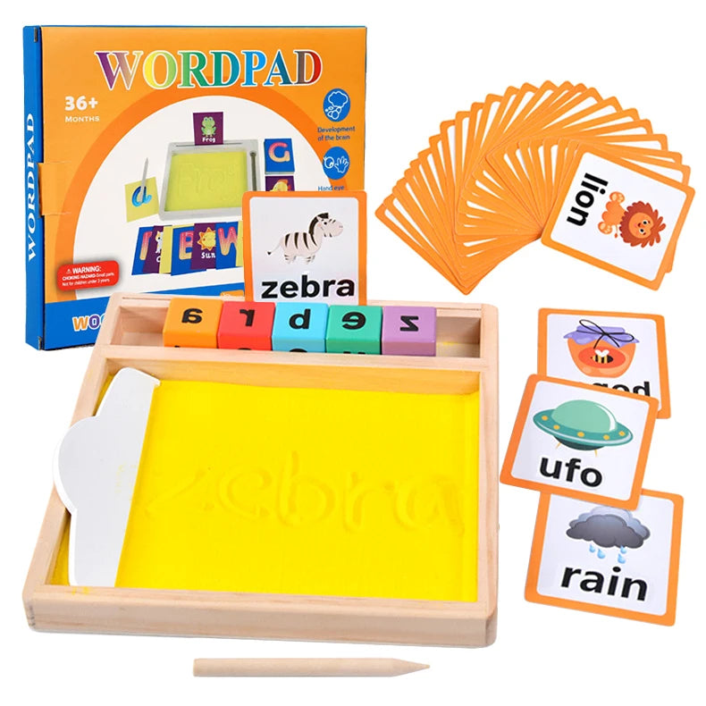 Juguetes Montessori de entrenamiento de Motor fino para niños, caja de arena de madera con aprendizaje abierto parroquial, juego de juegos sensoriales controlados con bolígrafo