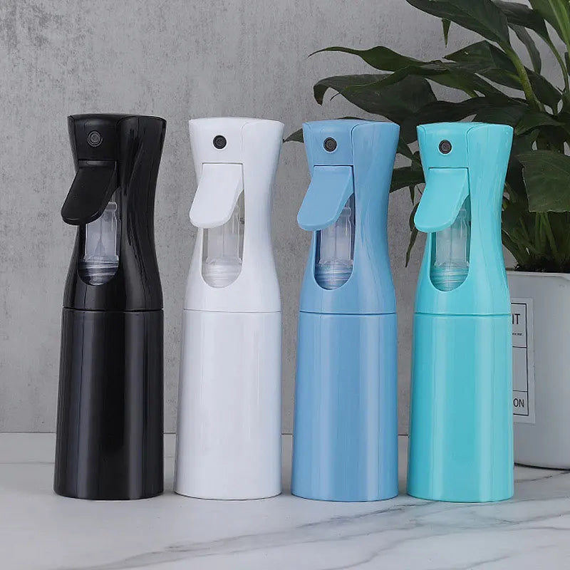 Botella recargable con pulverizador continuo de 200/300/500ml para botella, producto para peinar el cabello rizado, planta, peluquero, botella pulverizadora de niebla fina