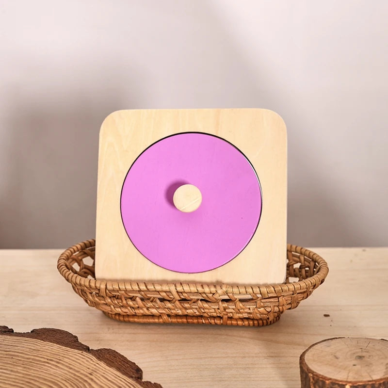 Rompecabezas de espejo Montessori para bebé, tablero ocupado, juguetes de madera, juguete sensorial educativo para edades tempranas, material didáctico preescolar