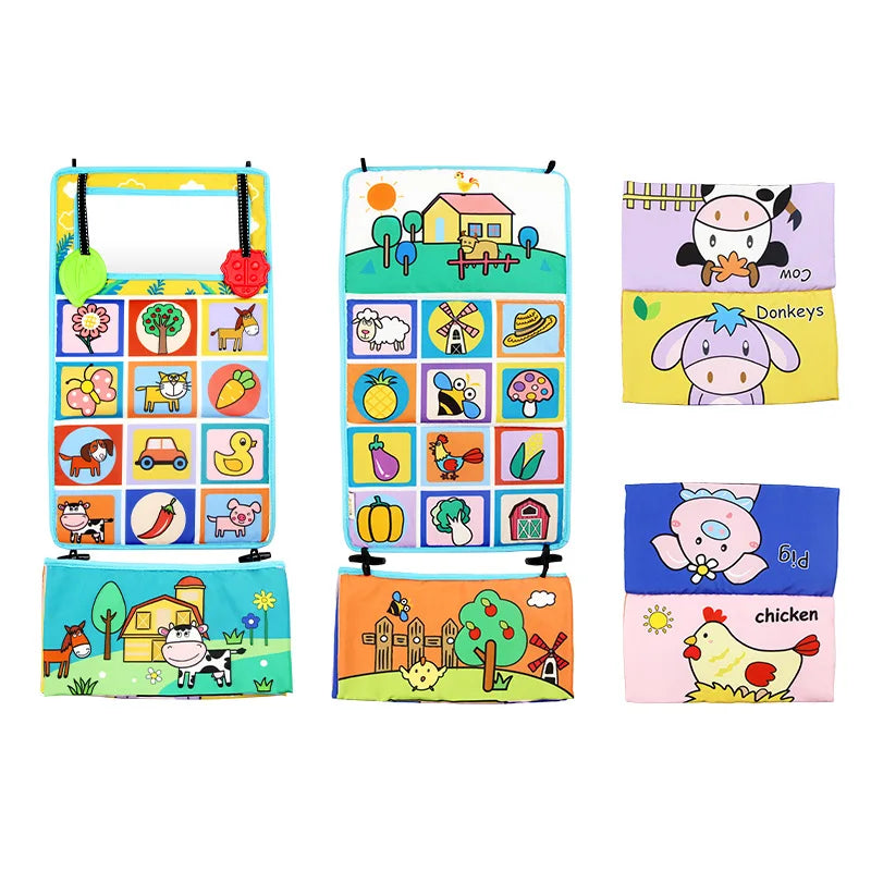 Espejo de suelo para bebé, tiempo de barriga, 6, 12 meses, juguetes sensoriales para recién nacidos de alto contraste, juego de desarrollo Visual para gatear, espejo de juguete para actividades