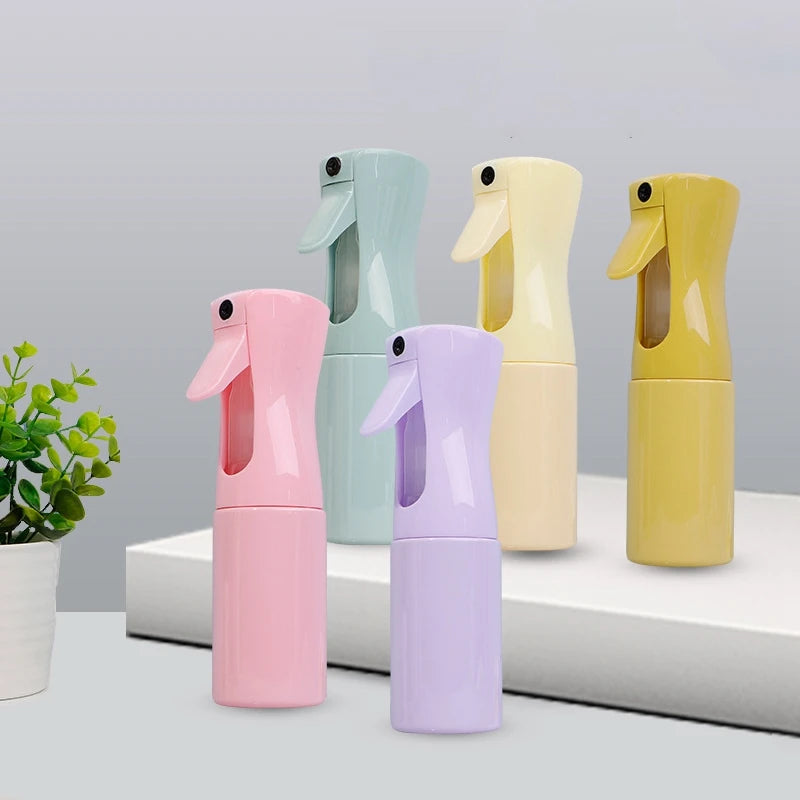 Botella pulverizadora de 200/300ml, lata de agua para plantas de jardín, pulverizador de niebla continuo recargable, herramienta de salón de peluquería de plástico, colores dulces