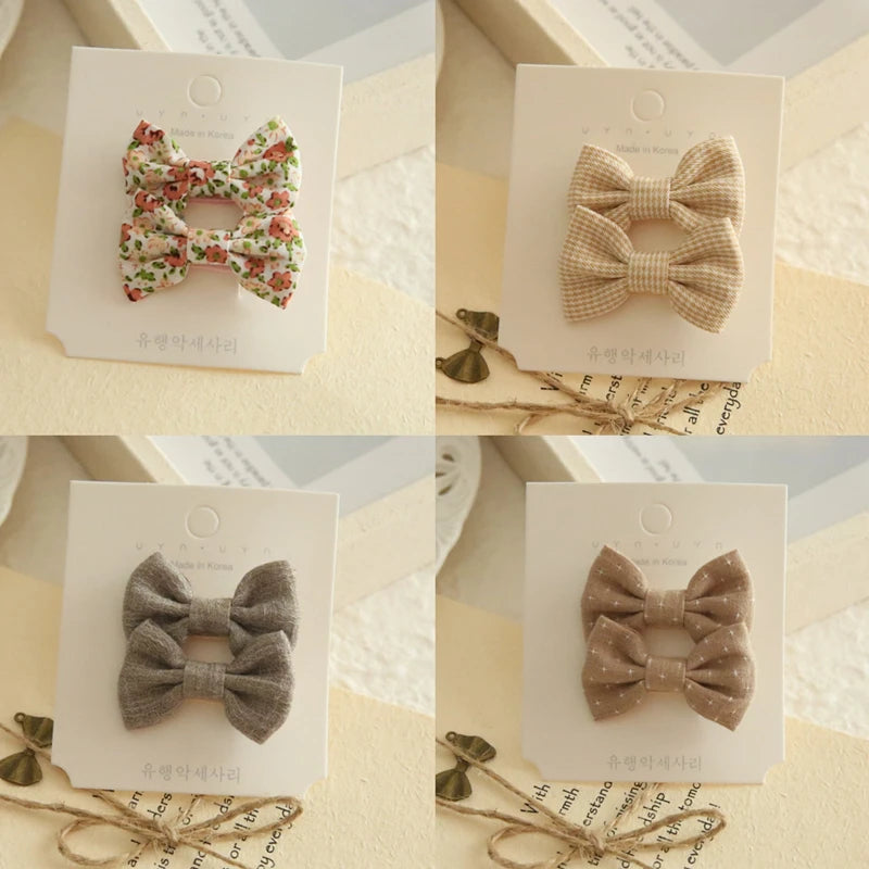 Pinzas para el pelo para niños, tocados hechos a mano, accesorios para el cabello de bebé, lazos de Clip de tela de cobertura completa para niñas