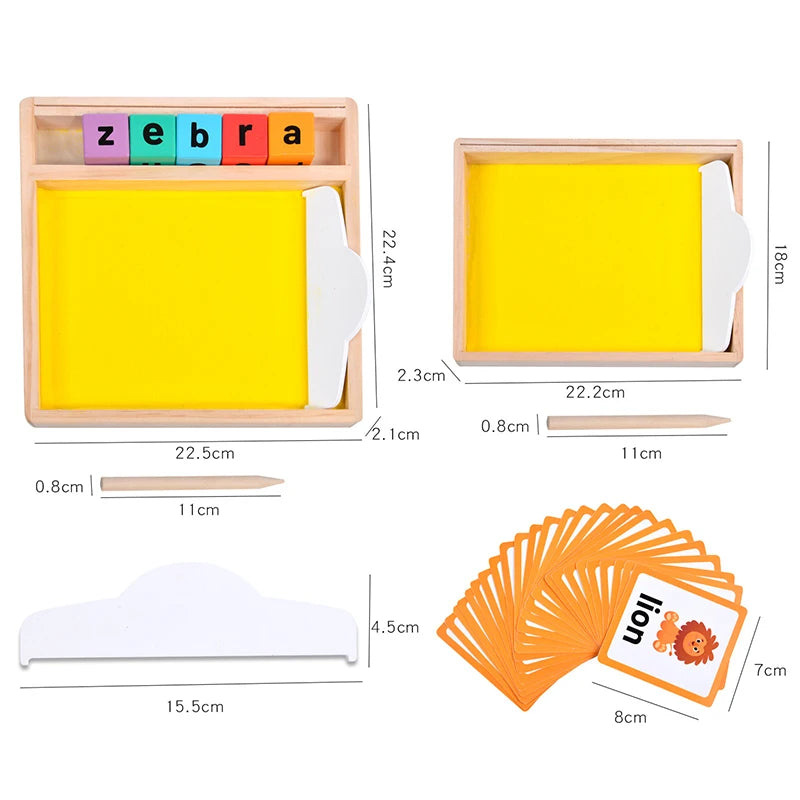 Juguetes Montessori de entrenamiento de Motor fino para niños, caja de arena de madera con aprendizaje abierto parroquial, juego de juegos sensoriales controlados con bolígrafo