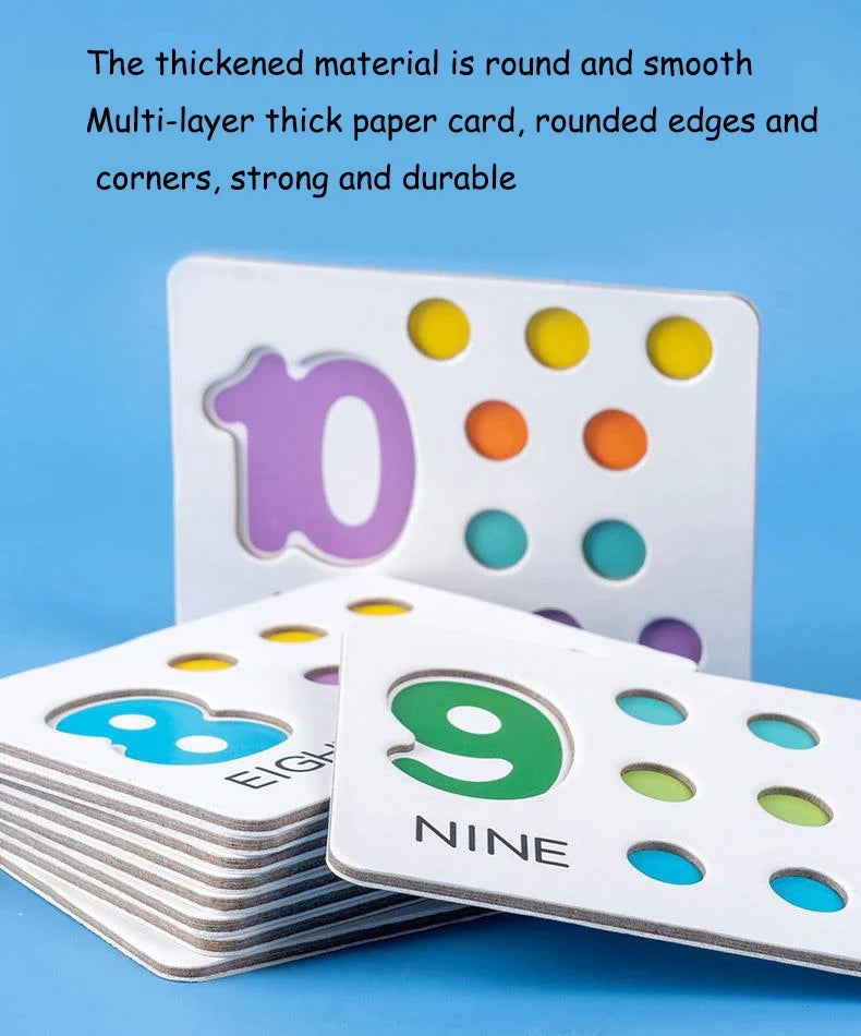 Accesorios de matemáticas Montessori para bebé, rompecabezas de emparejamiento cognitivo Digital, perla ingeniosa, juguetes de acción fina para niños